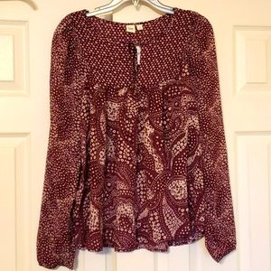 Sheer peasant blouse